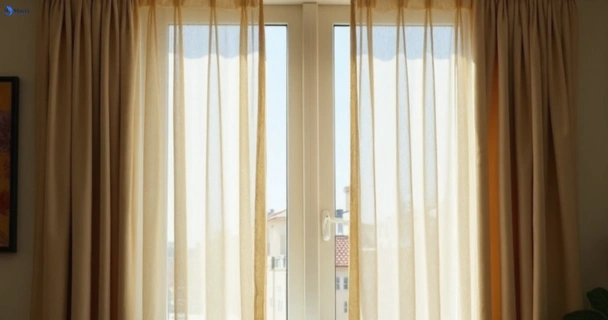 Dull dusty drapes in watergardens-vic before professional cleaning